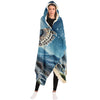 Majestic Owl In Christmas Snow Hooded Blanket