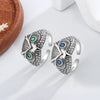 925 Sterling Silver Owl Ring With Zircon Eyes