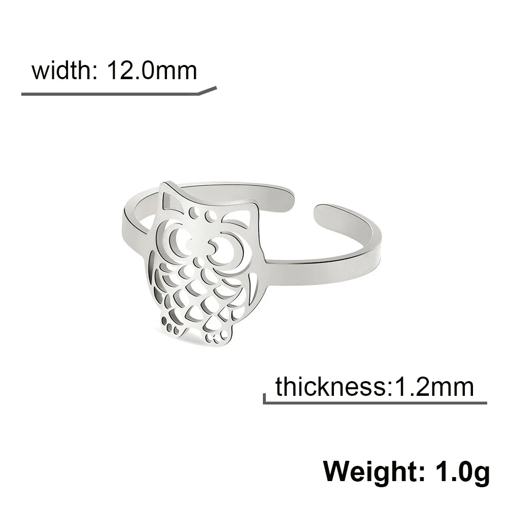 Gold and Steel Skyrim Owl Ring