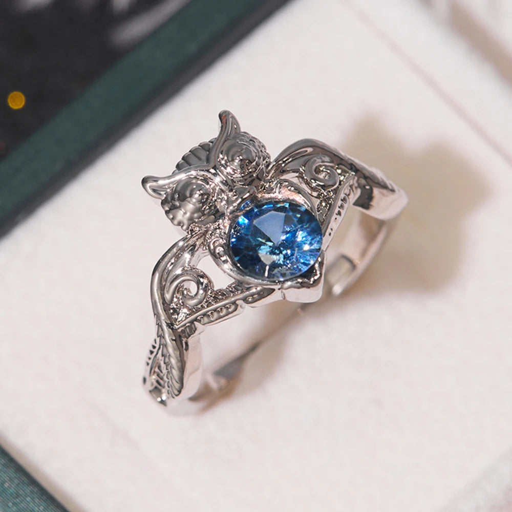 Gothic Owl Punk Ring for Women