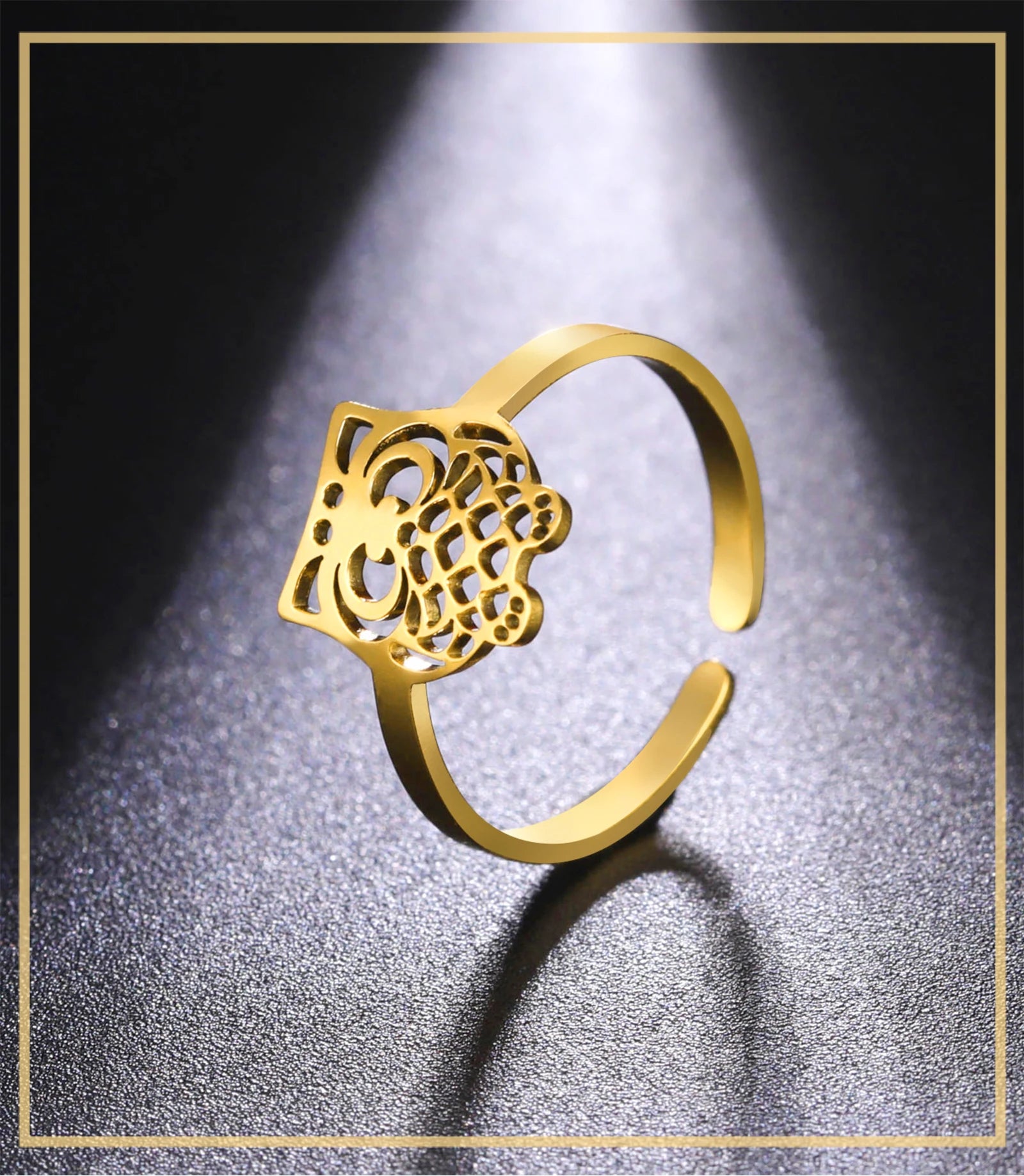 Gold and Steel Skyrim Owl Ring