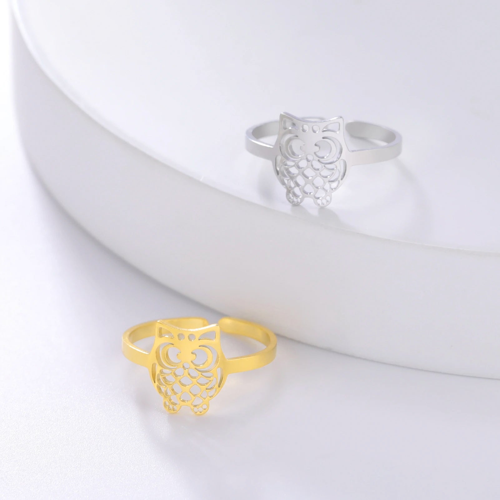 Gold and Steel Skyrim Owl Ring