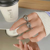 925 Sterling Silver Owl Ring With Zircon Eyes