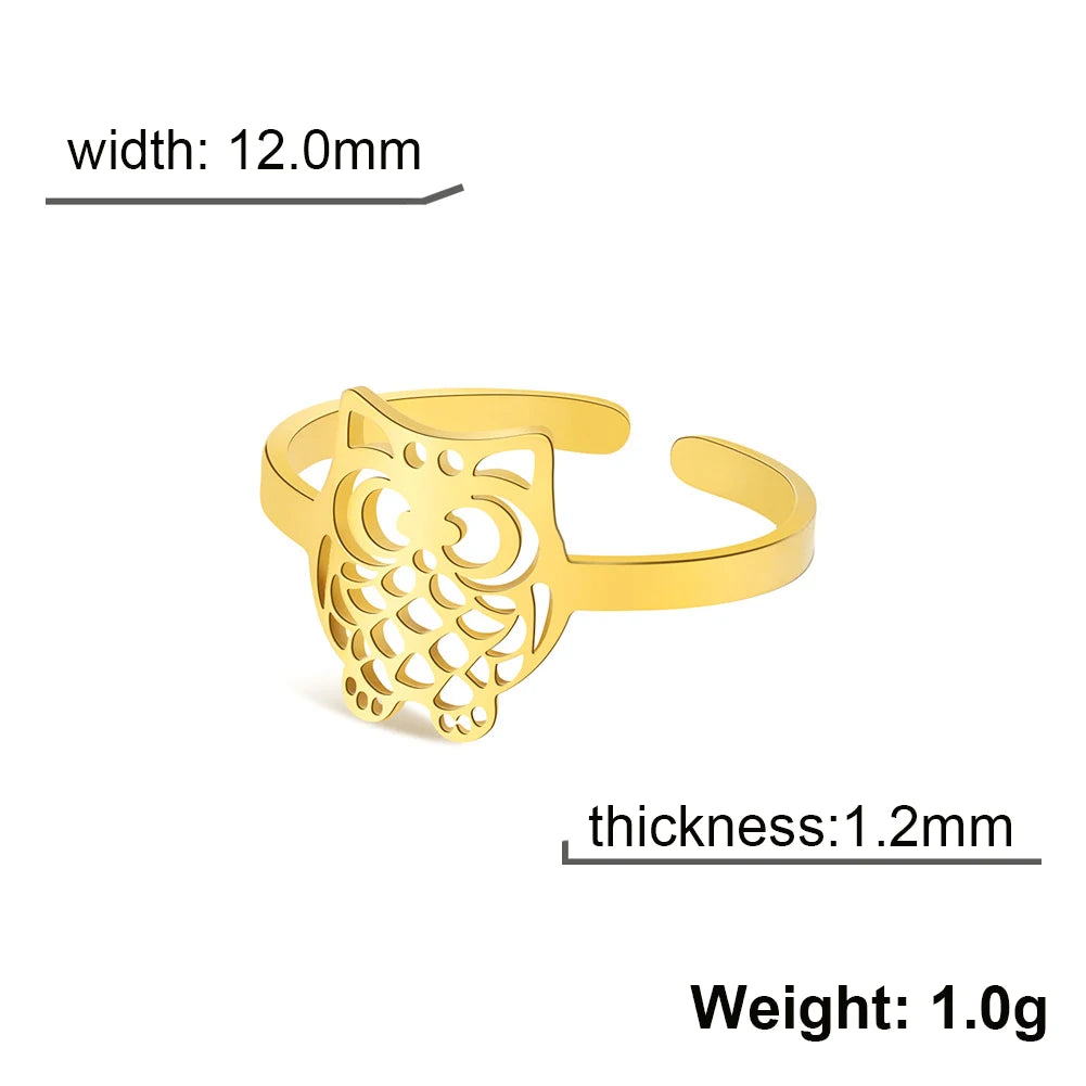 Gold and Steel Skyrim Owl Ring