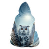 Majestic Owl In Christmas Snow Hooded Blanket